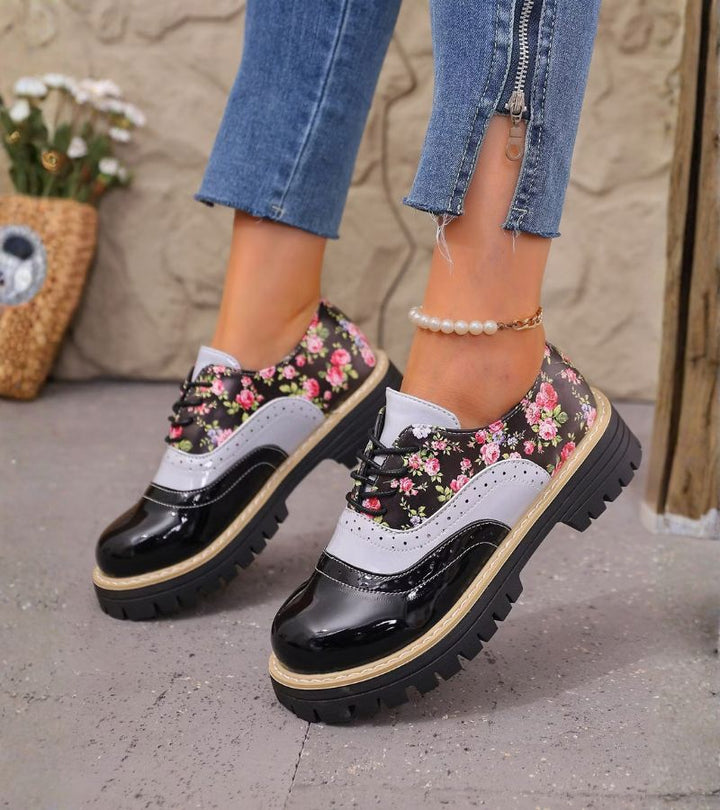 Paris | Floral Brogues with Arch Support