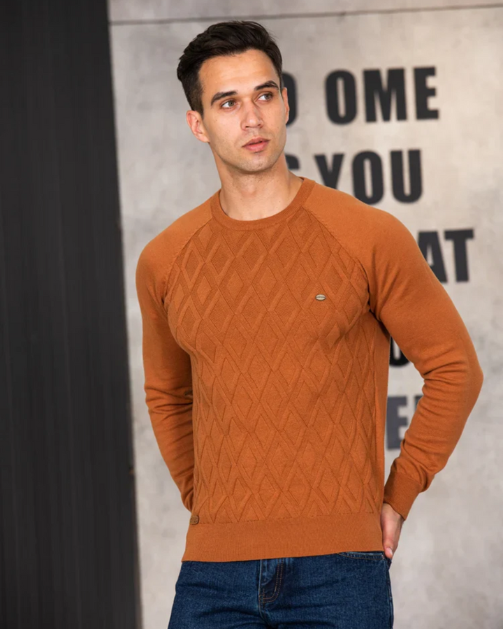 Men's Checked Design Sweater
