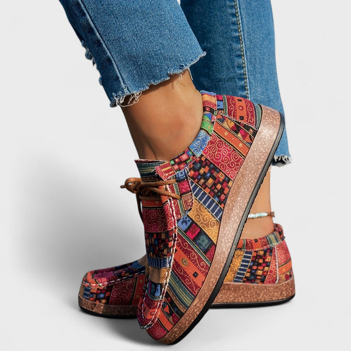 Amélie | Bohemian Lace-Up Trainers for Women