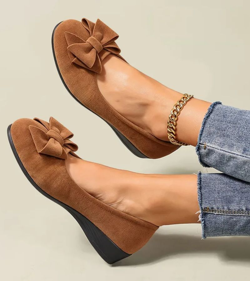 Mary Jane | Elegant Wedge Ballet Flats with a Bow