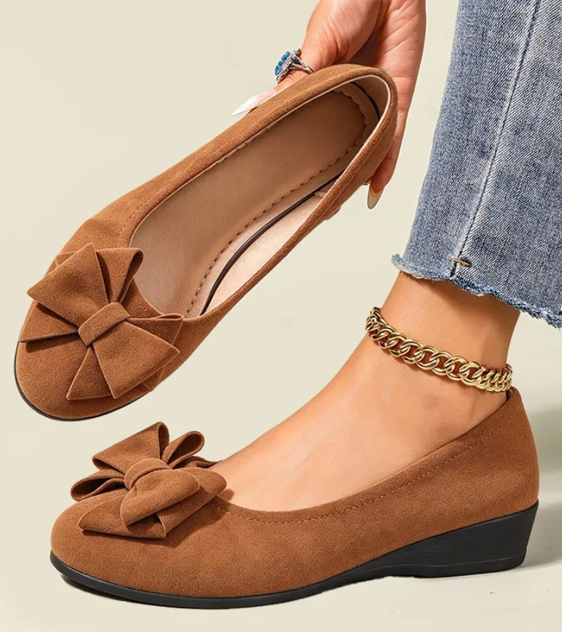 Mary Jane | Elegant Wedge Ballet Flats with a Bow