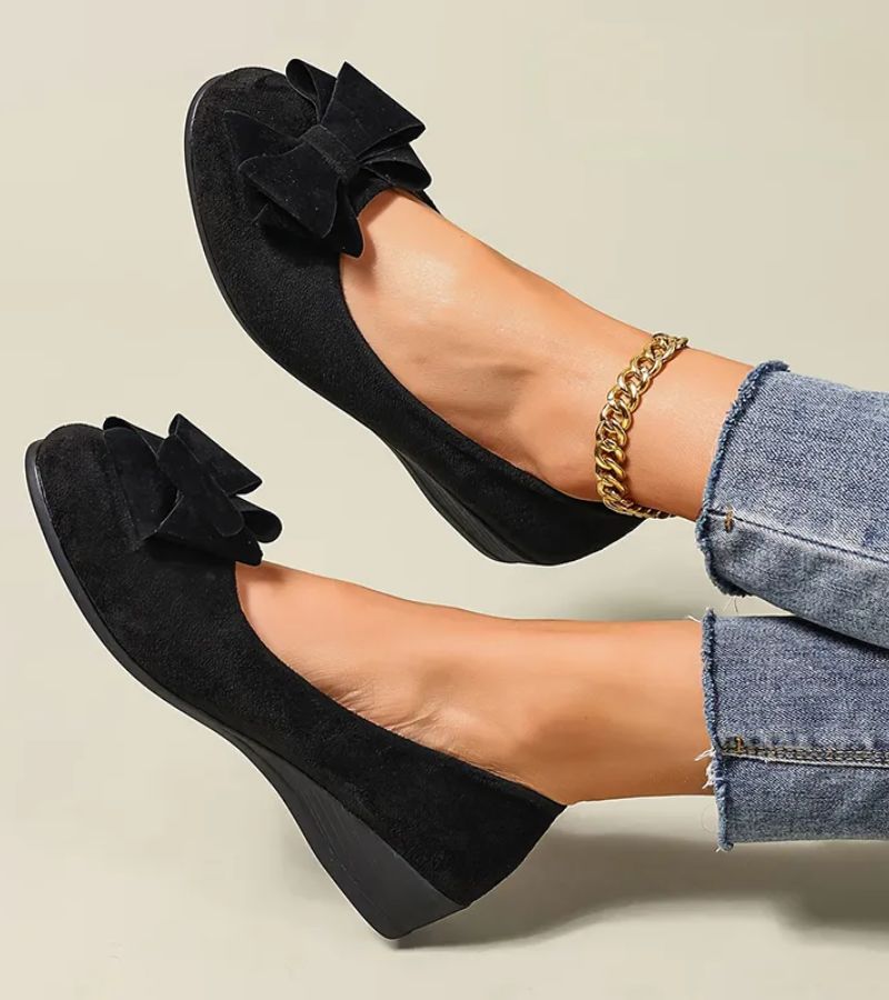 Mary Jane | Elegant Wedge Ballet Flats with a Bow