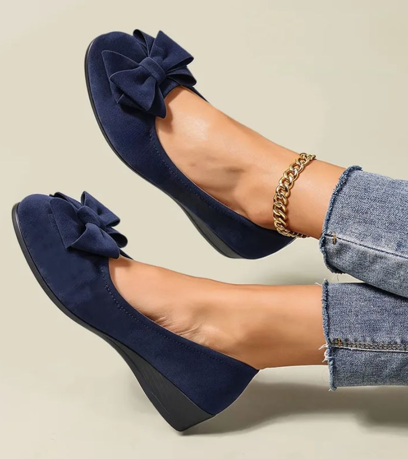 Mary Jane | Elegant Wedge Ballet Flats with a Bow