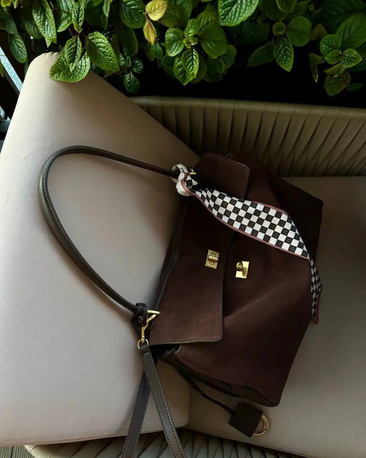 The Lady Bag - Suede Flap Bag