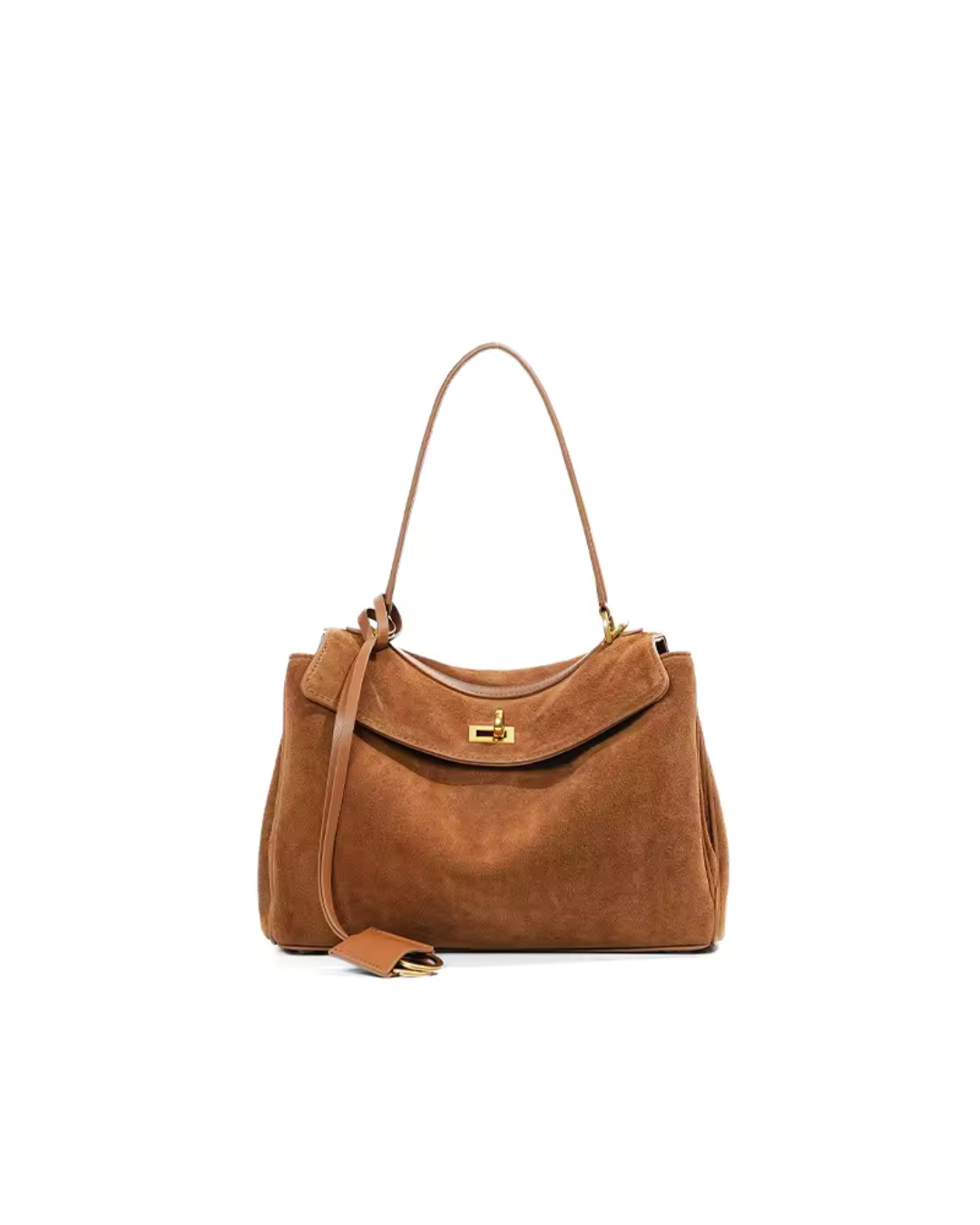 The Lady Bag - Suede Flap Bag