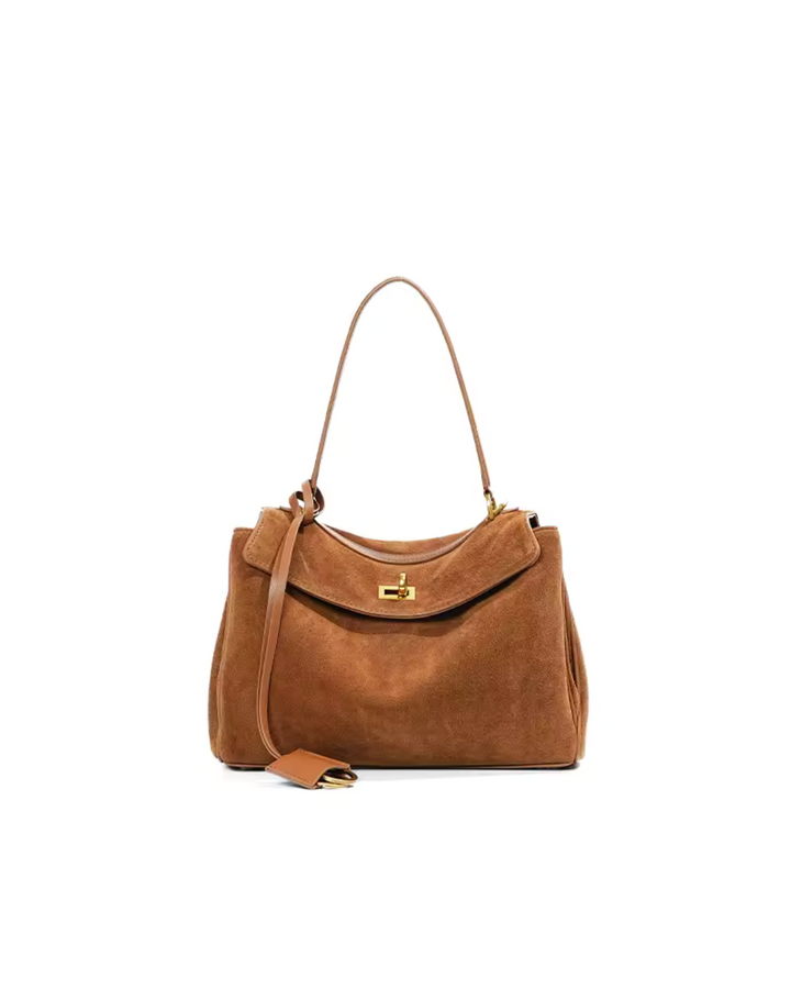 The Lady Bag - Suede Flap Bag