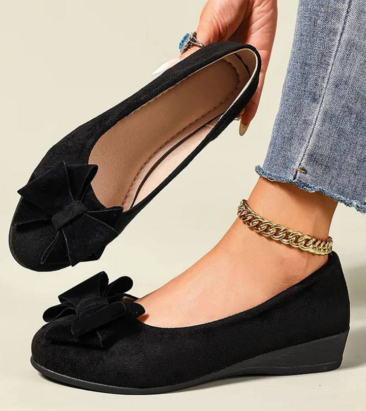 Mary Jane | Elegant Wedge Ballet Flats with a Bow