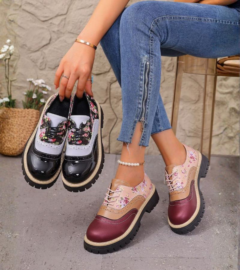 Paris | Floral Brogues with Arch Support