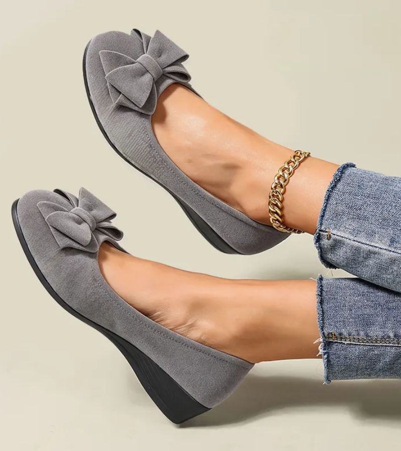 Mary Jane | Elegant Wedge Ballet Flats with a Bow
