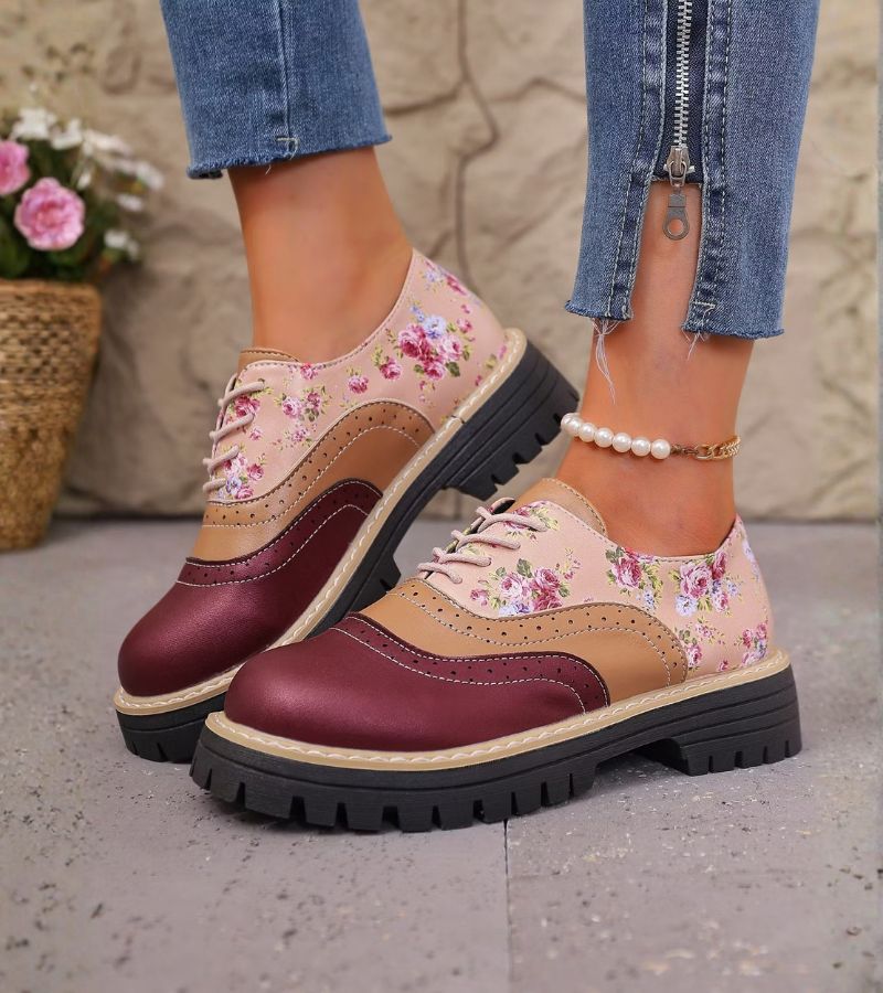 Paris | Floral Brogues with Arch Support
