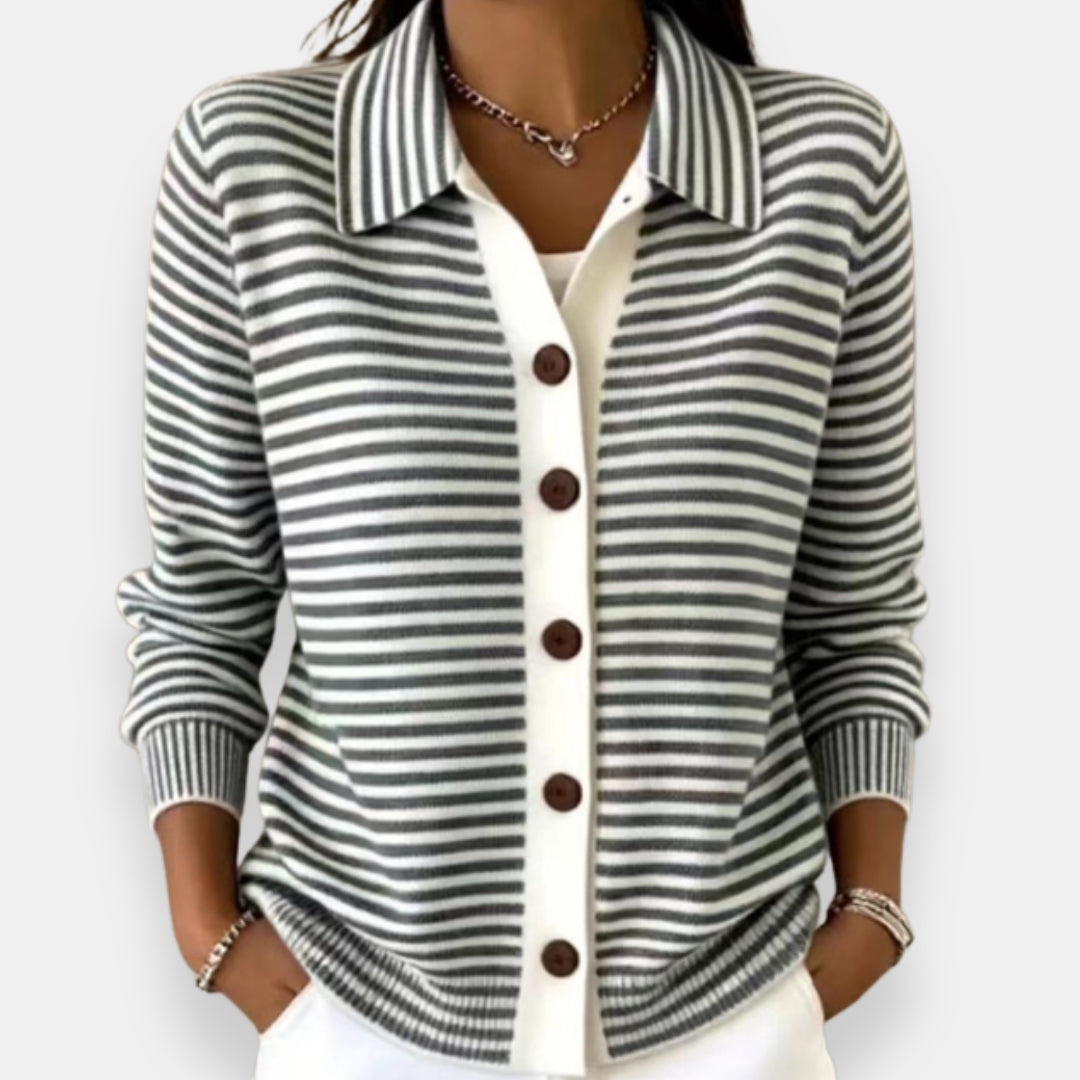 Nola | Striped Cardigan for Autumn