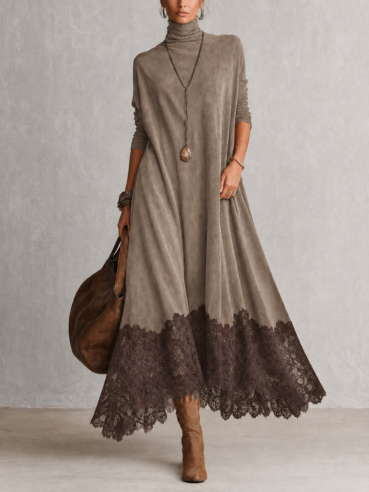 Porzia | Elegant Long Dress with Decorative Hem