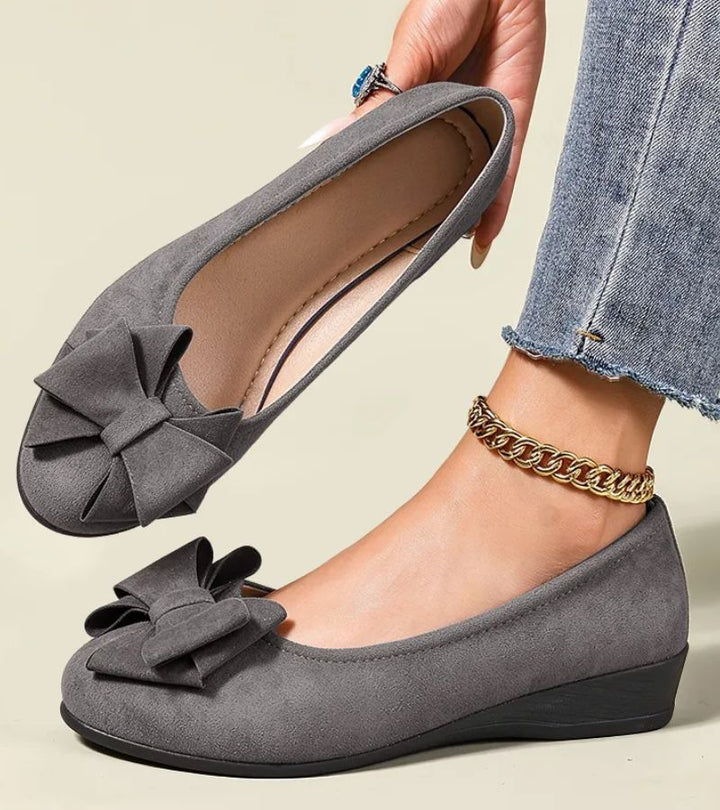 Mary Jane | Elegant Wedge Ballet Flats with a Bow