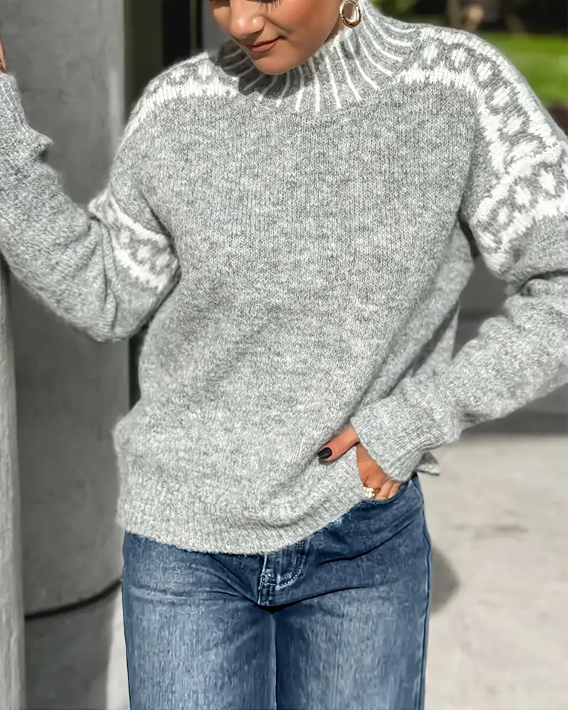 Mina | Comfortable High-Collar Sweater