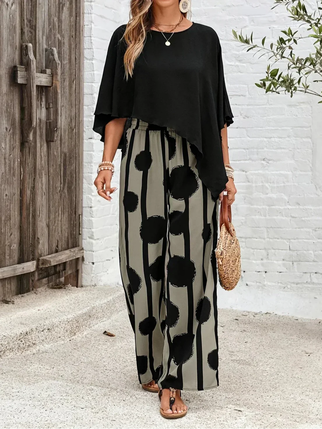 Kalliope | Comfortable Two-Piece Set with Elastic Waist