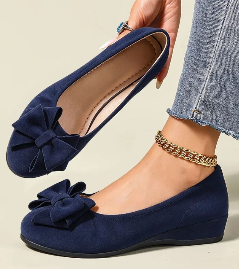 Mary Jane | Elegant Wedge Ballet Flats with a Bow
