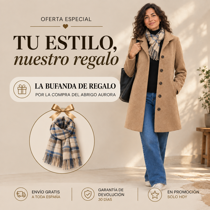 Aurora | Classic Coat with Matching Scarf Gift