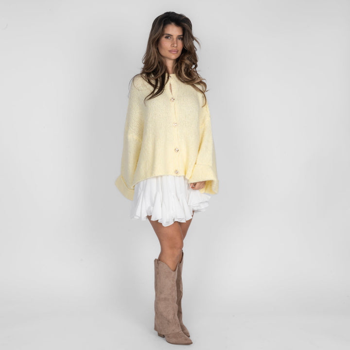 Oversized Soft-Sleeve Cardigan