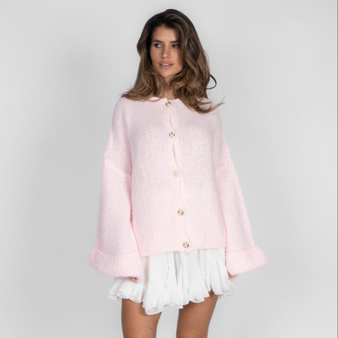 Oversized Soft-Sleeve Cardigan