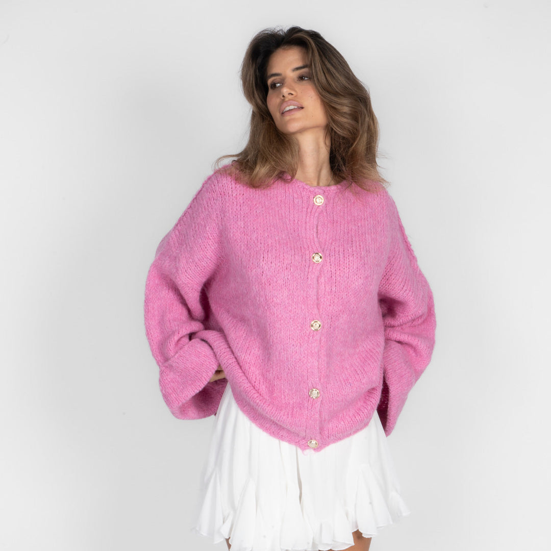 Oversized Soft-Sleeve Cardigan