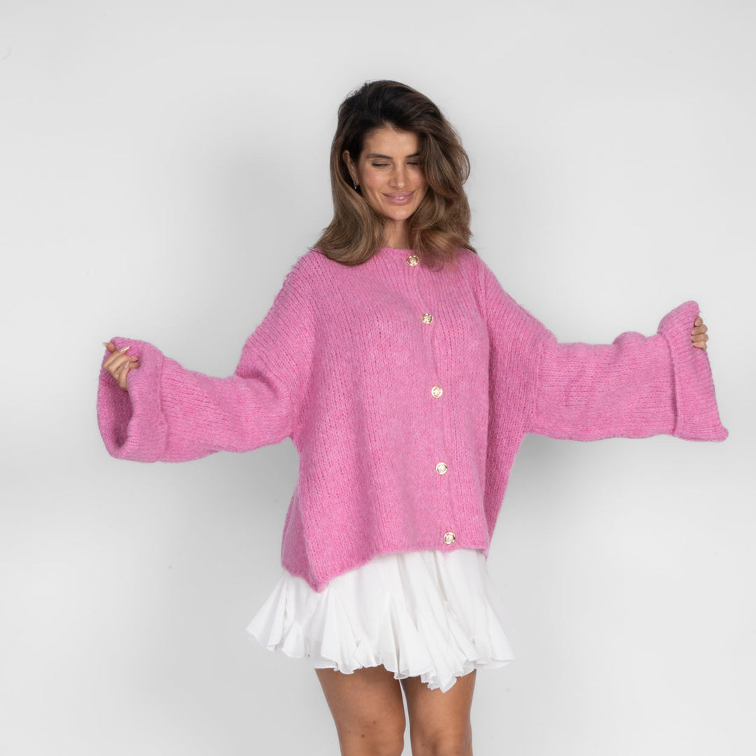 Oversized Soft-Sleeve Cardigan