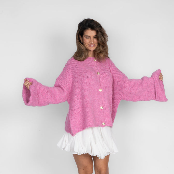 Oversized Soft-Sleeve Cardigan