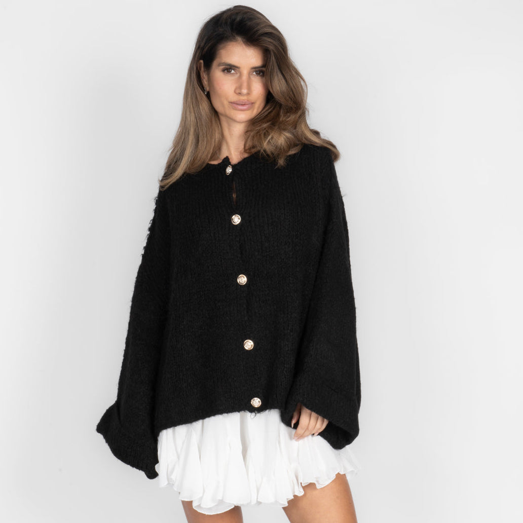 Oversized Soft-Sleeve Cardigan