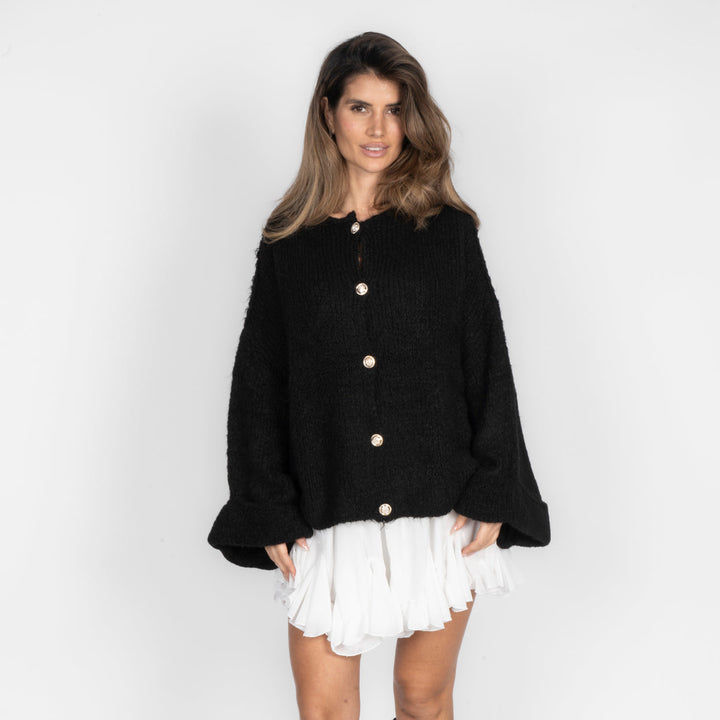 Oversized Soft-Sleeve Cardigan