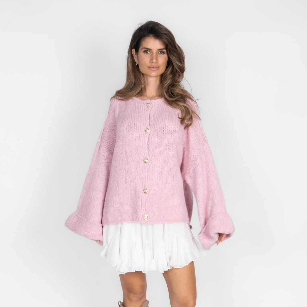 Oversized Soft-Sleeve Cardigan