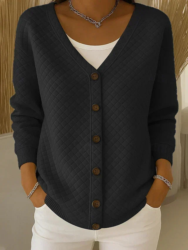 Laverne™ | Quilted Cardigan with Buttons