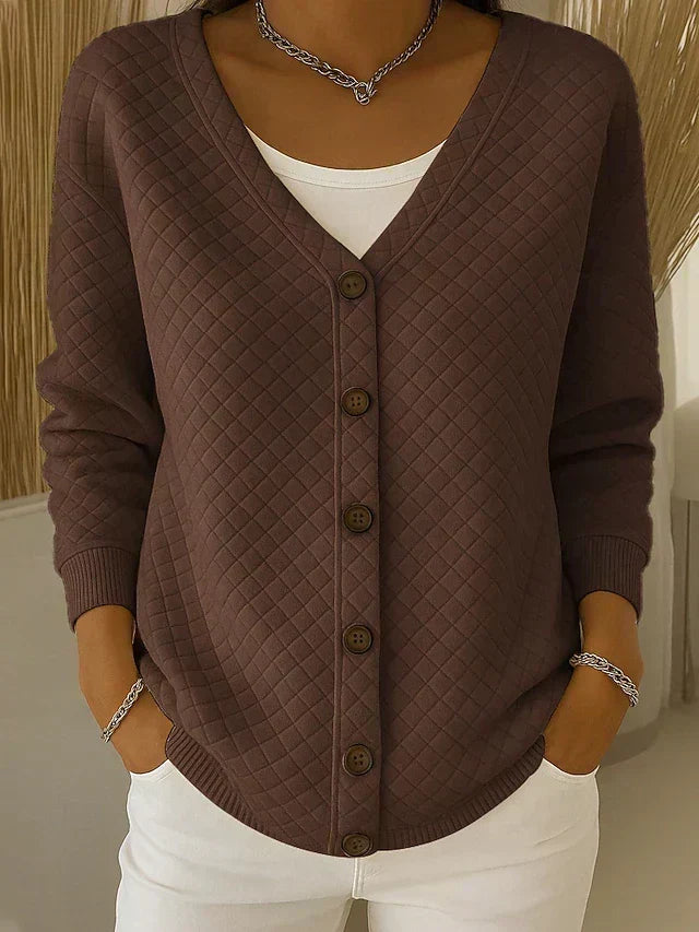 Laverne™ | Quilted Cardigan with Buttons