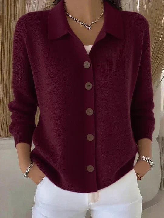 Josephine™ | Button-Front Turtleneck