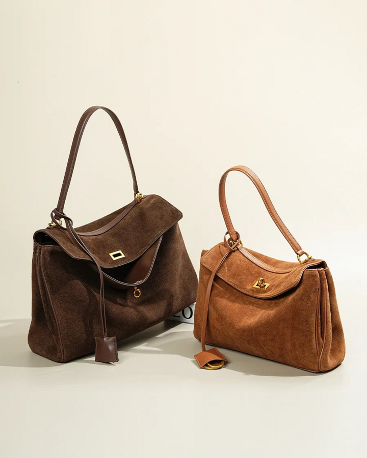 The Lady Bag - Suede Flap Bag