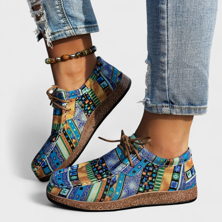 Amélie | Bohemian Lace-Up Trainers for Women