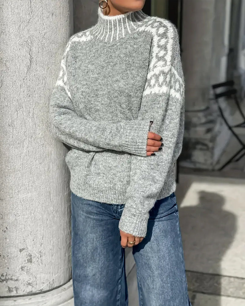 Mina | Comfortable High-Collar Sweater