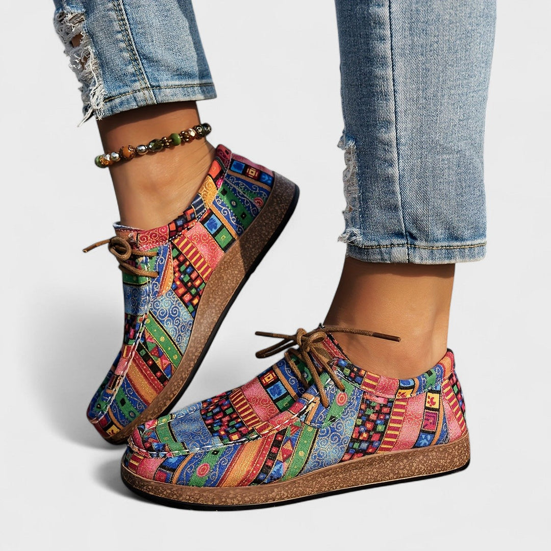 Amélie | Bohemian Lace-Up Trainers for Women