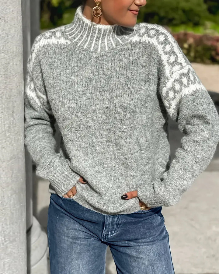 Mina | Comfortable High-Collar Sweater