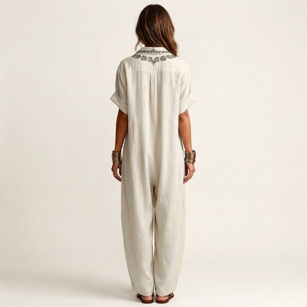 Amarina | Floral V-Neck Collar Maxi Dress