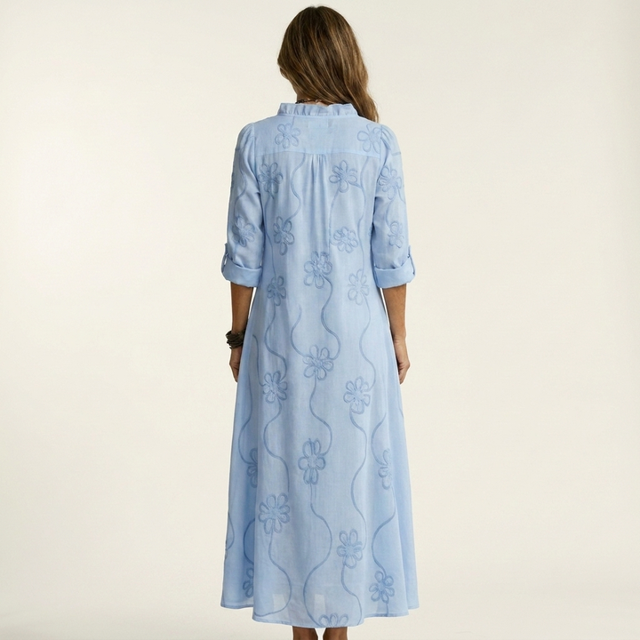 Mariam | Maxi Dress with Tonal Floral Detail