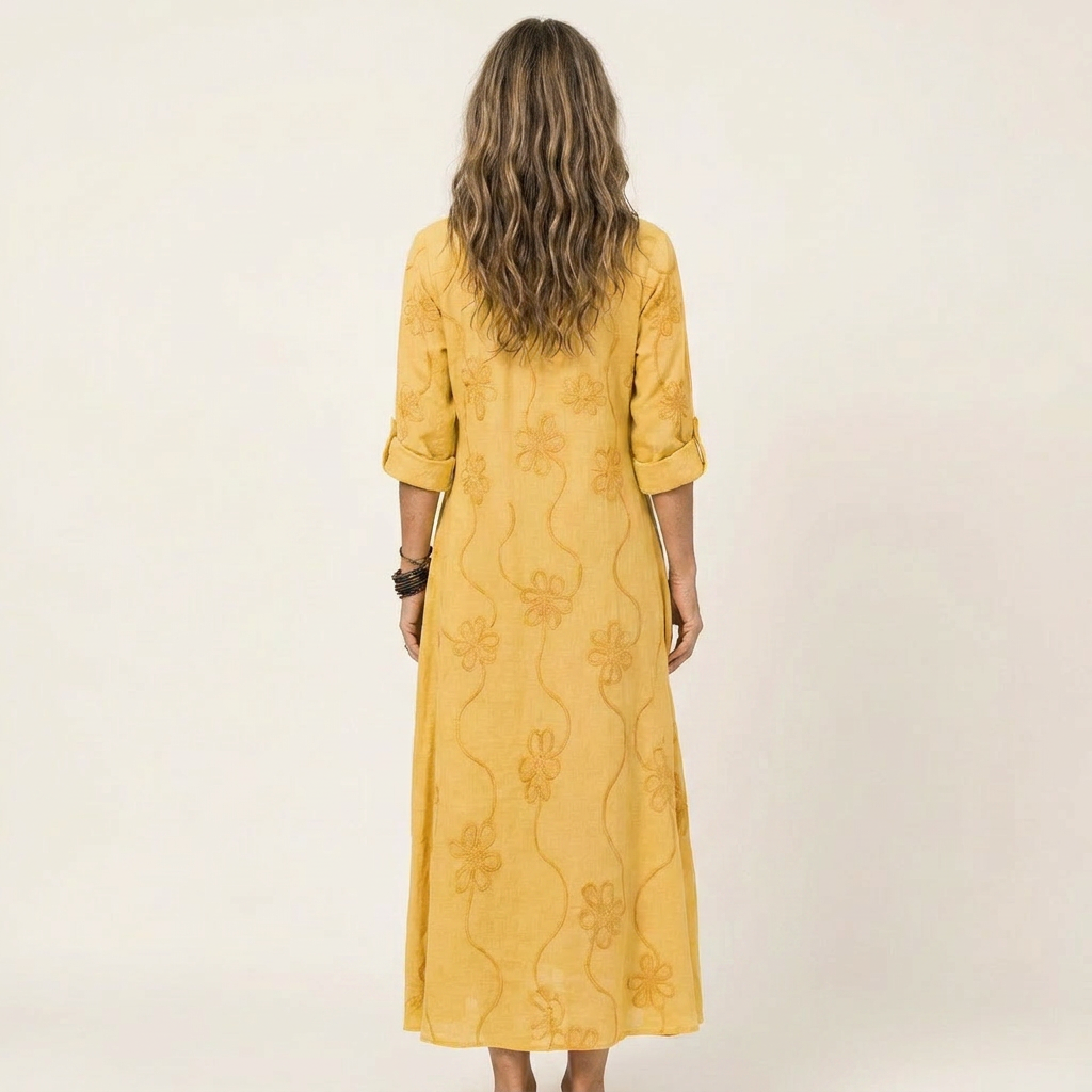 Mariam | Maxi Dress with Tonal Floral Detail