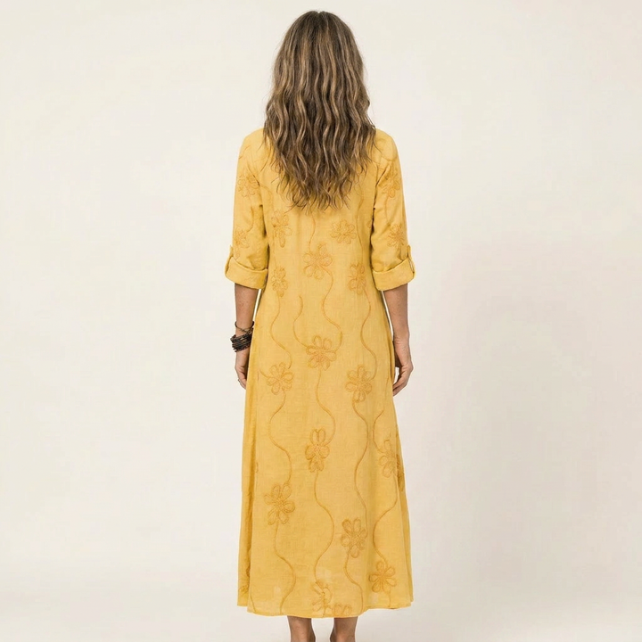 Mariam | Maxi Dress with Tonal Floral Detail