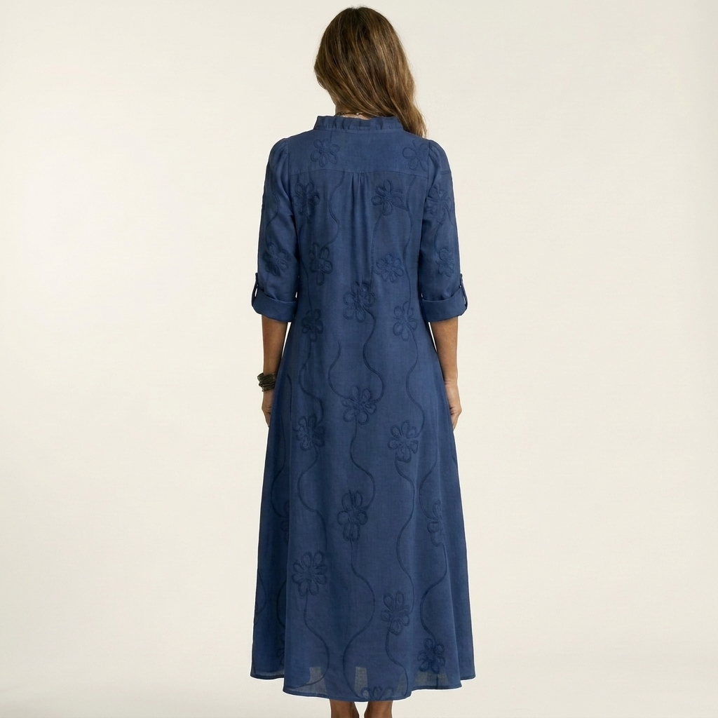 Mariam | Maxi Dress with Tonal Floral Detail