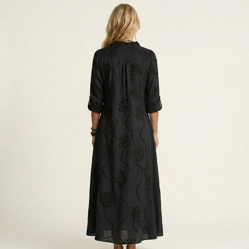 Mariam | Maxi Dress with Tonal Floral Detail