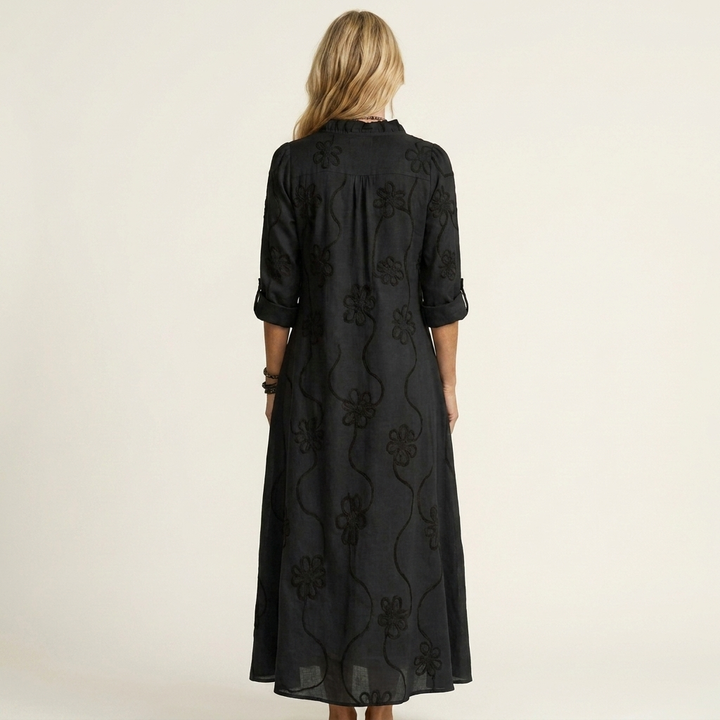 Mariam | Maxi Dress with Tonal Floral Detail