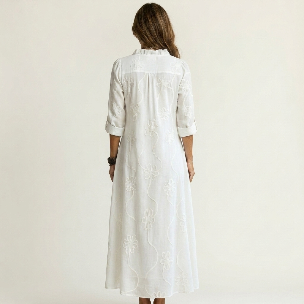 Mariam | Maxi Dress with Tonal Floral Detail