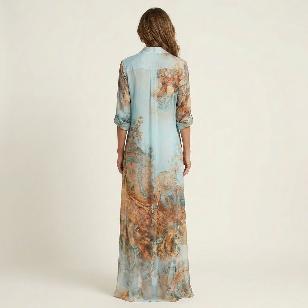 Lanie | Elegant Maxi Shirt Dress