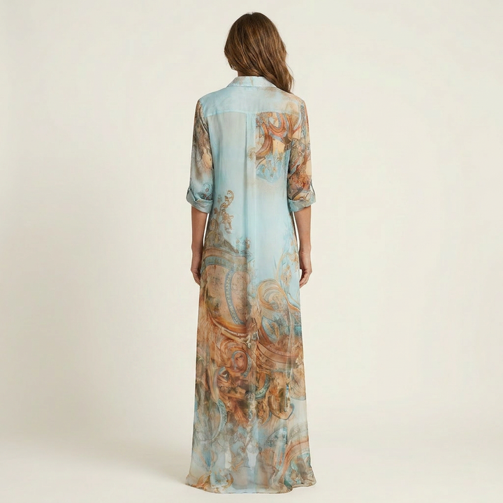 Lanie | Elegant Maxi Shirt Dress