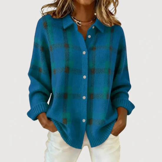Sofia | Check Knit Cardigan