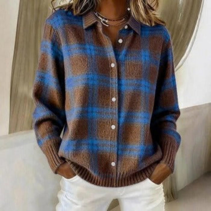 Sofia | Check Knit Cardigan