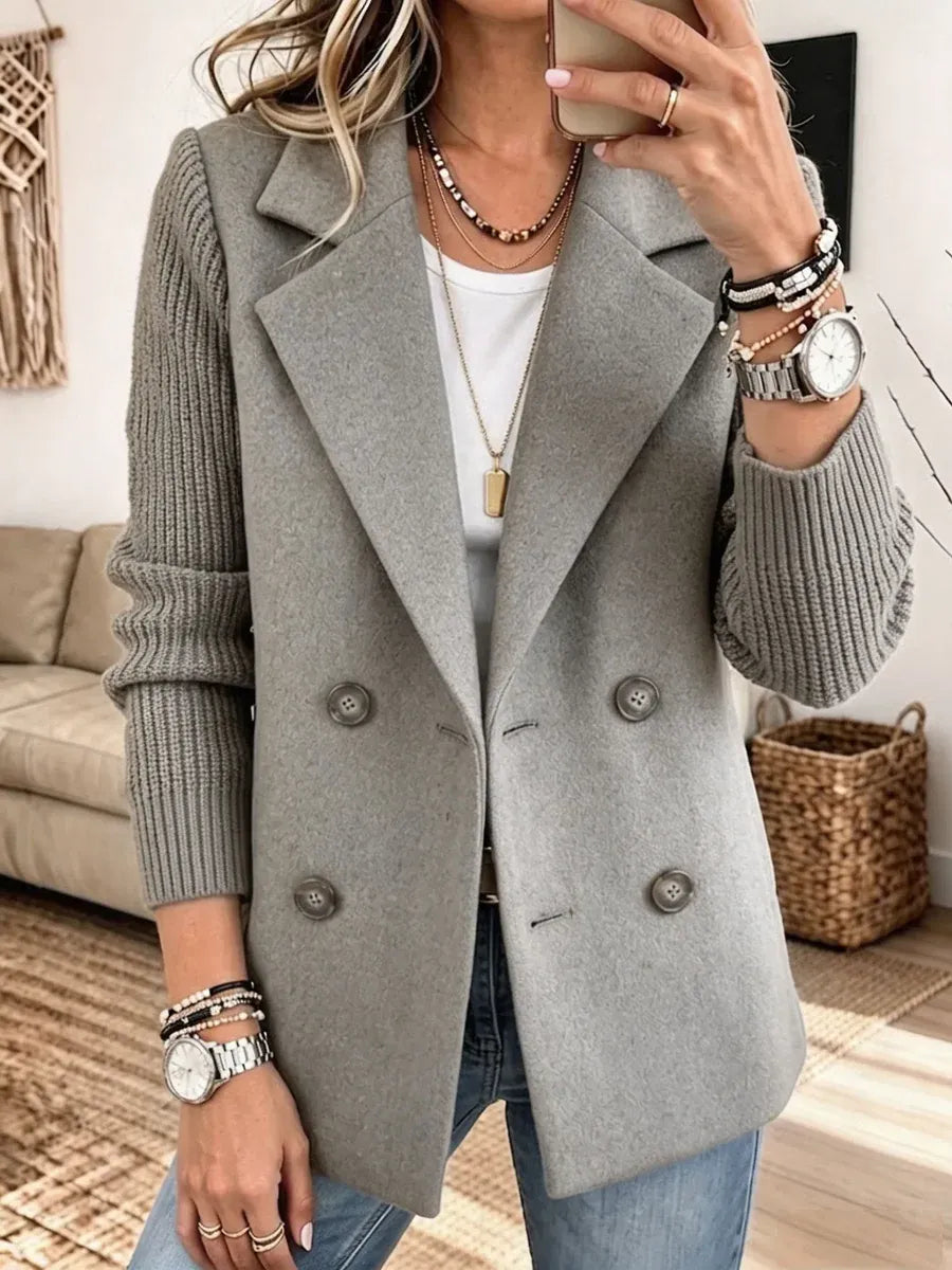 Tiziana | Elegant Blazer with Knit Sleeves
